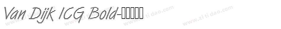 Van Dijk ICG Bold字体转换